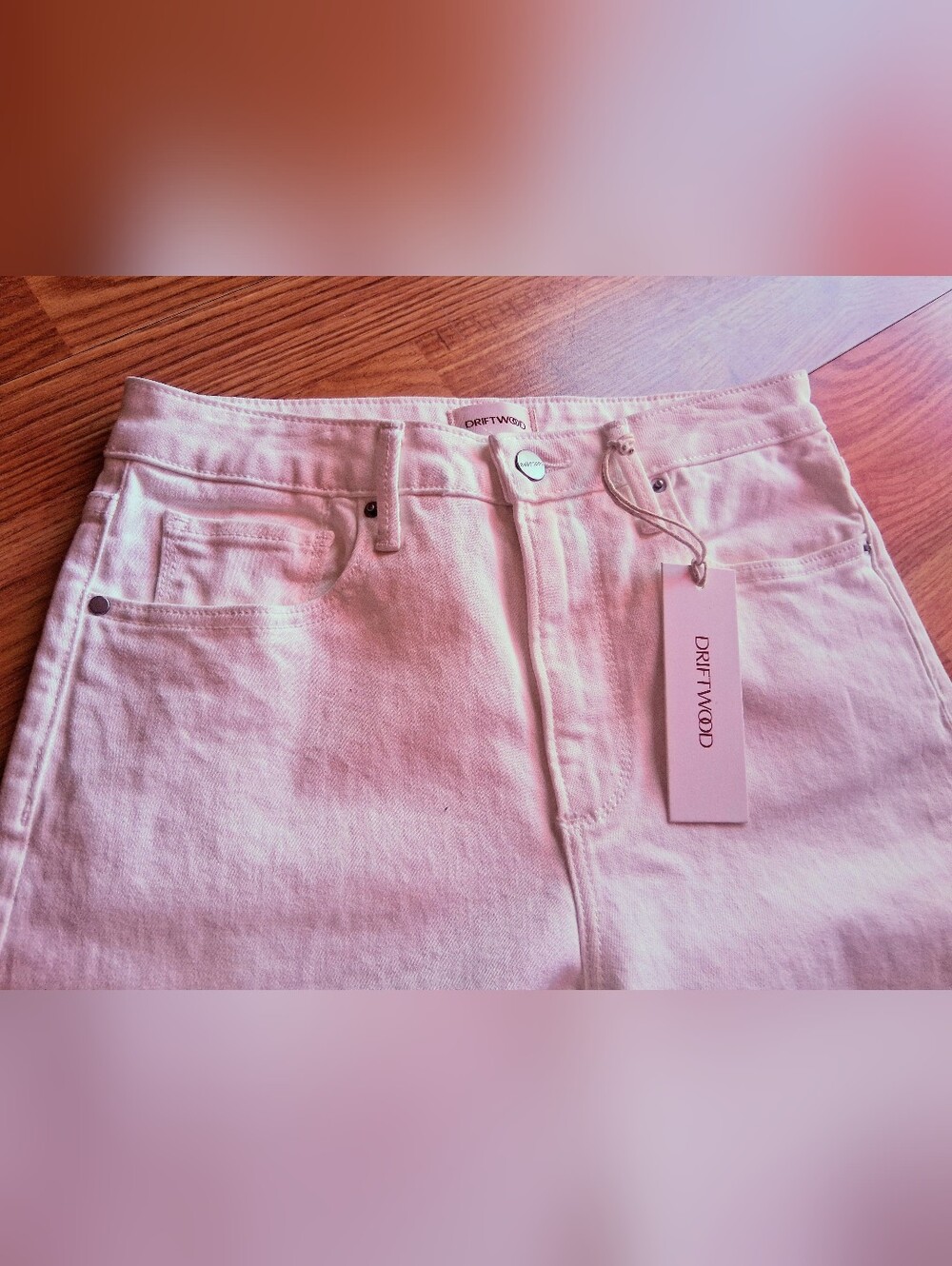 NWT Driftwood White Jeans Sz 27, 32" Inseam - Picture 2 of 6